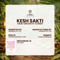Kesh Sakti Hair Growth Toner packaging with brand details on a natural background